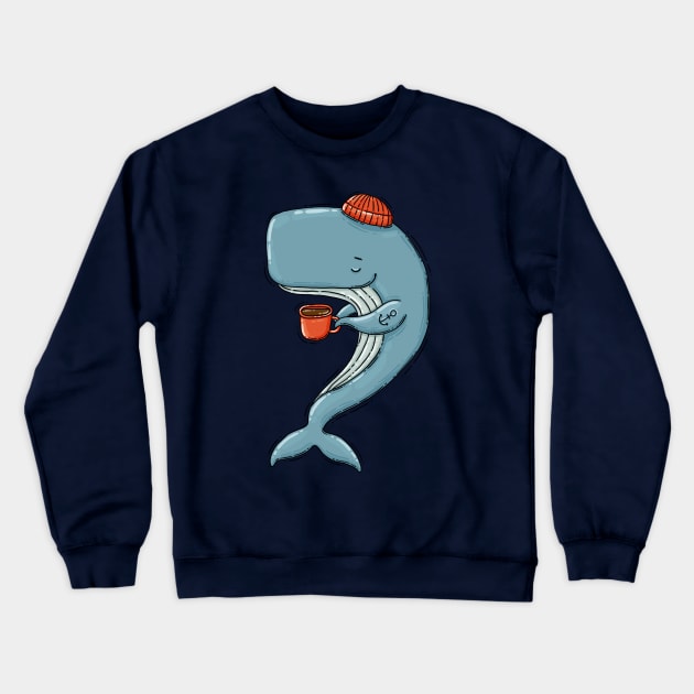 Cool Whale Crewneck Sweatshirt by Tania Tania